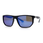Polarized Mens Flat Top Sport Plastic Geometric Rectangle Sunglasses