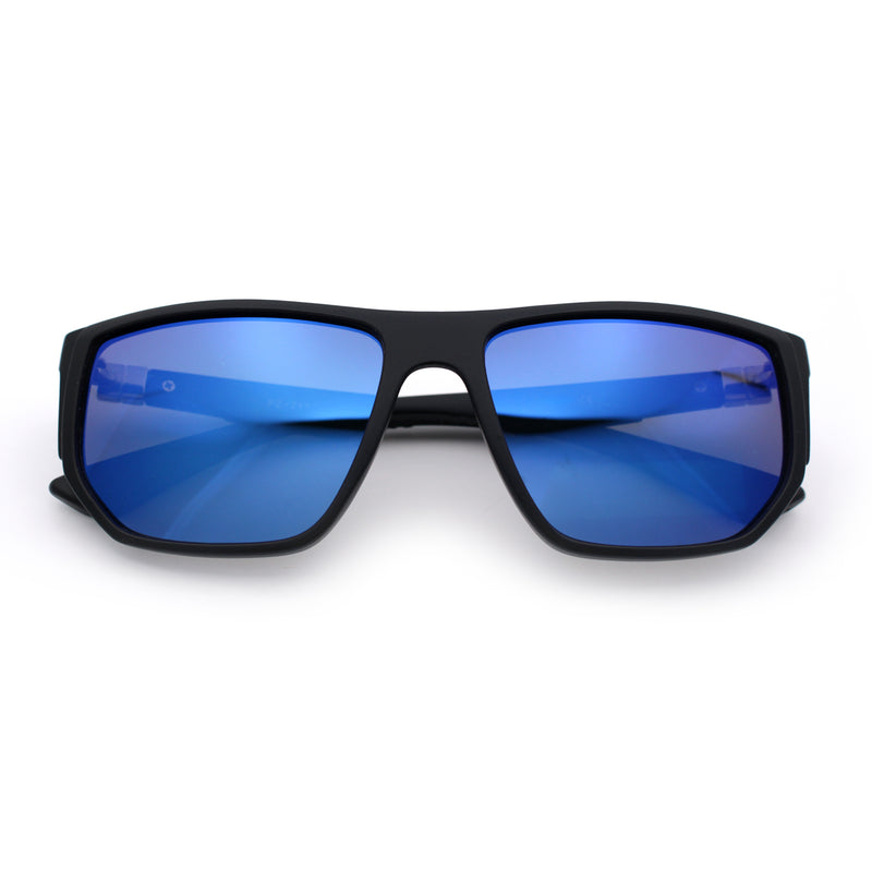 Polarized Mens Flat Top Sport Plastic Geometric Rectangle Sunglasses