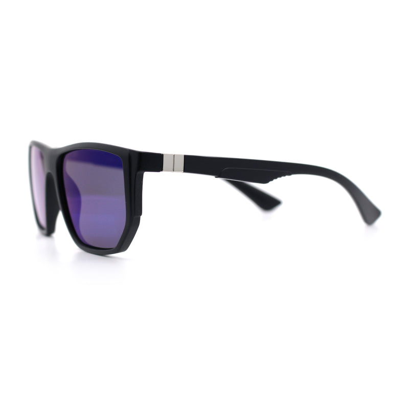 Polarized Mens Flat Top Sport Plastic Geometric Rectangle Sunglasses