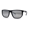 Polarized Mens Flat Top Sport Plastic Geometric Rectangle Sunglasses