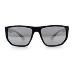 Polarized Mens Flat Top Sport Plastic Geometric Rectangle Sunglasses