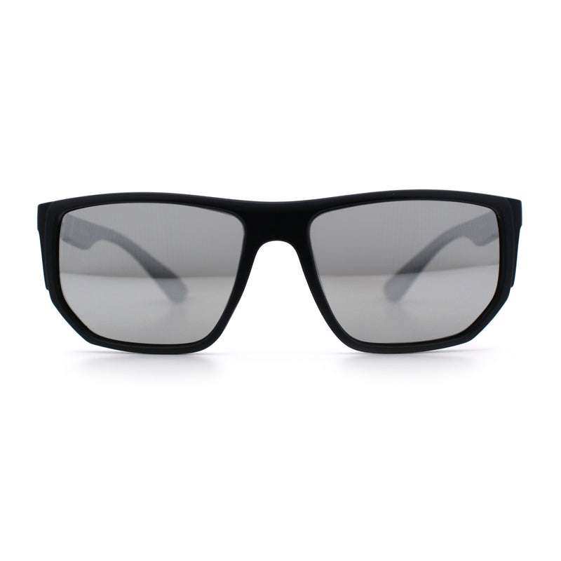 Polarized Mens Flat Top Sport Plastic Geometric Rectangle Sunglasses