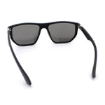 Polarized Mens Flat Top Sport Plastic Geometric Rectangle Sunglasses