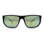 Polarized Mens Flat Top Sport Plastic Geometric Rectangle Sunglasses