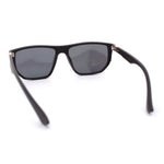 Polarized Mens Flat Top Sport Plastic Geometric Rectangle Sunglasses