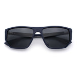 Polarized Mens Flat Top Sport Plastic Geometric Rectangle Sunglasses