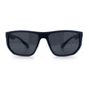 Polarized Mens Flat Top Sport Plastic Geometric Rectangle Sunglasses