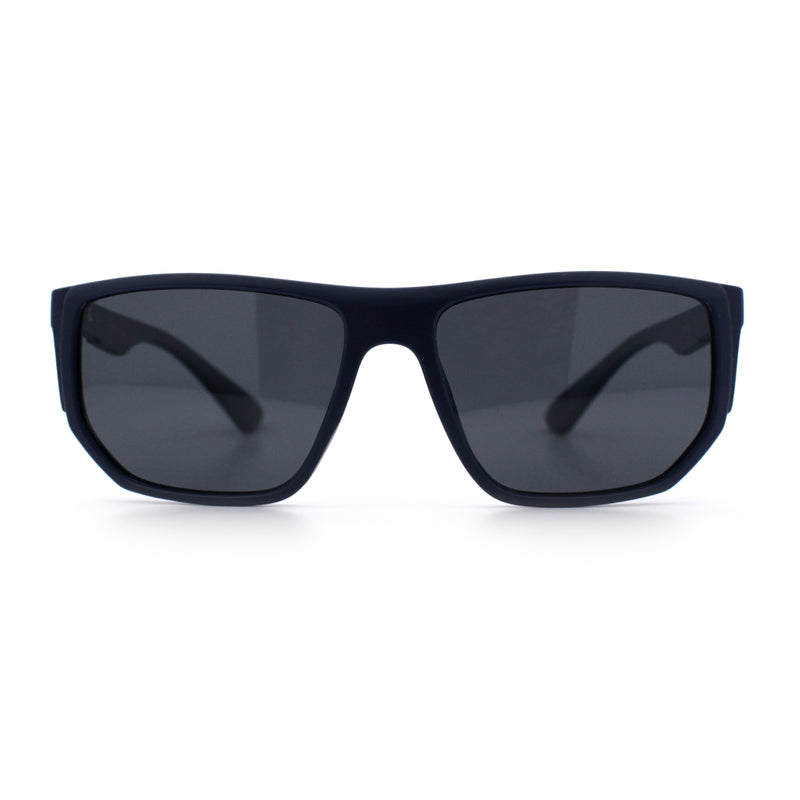 Polarized Mens Flat Top Sport Plastic Geometric Rectangle Sunglasses