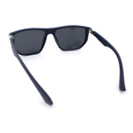 Polarized Mens Flat Top Sport Plastic Geometric Rectangle Sunglasses