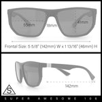 Polarized Mens Flat Top Sport Plastic Geometric Rectangle Sunglasses