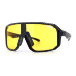 Xloop Mens HD Night Driving Lens Oversized Shield Sport Plastic Sunglasses