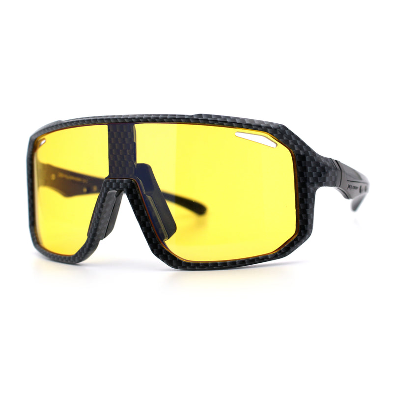 Xloop Mens HD Night Driving Lens Oversized Shield Sport Plastic Sunglasses