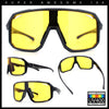 Xloop Mens HD Night Driving Lens Oversized Shield Sport Plastic Sunglasses