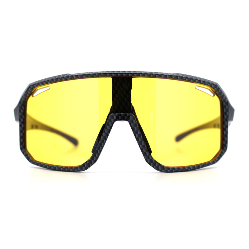 Xloop Mens HD Night Driving Lens Oversized Shield Sport Plastic Sunglasses