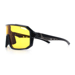 Xloop Mens HD Night Driving Lens Oversized Shield Sport Plastic Sunglasses