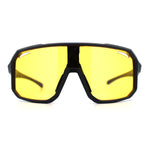 Xloop Mens HD Night Driving Lens Oversized Shield Sport Plastic Sunglasses