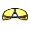 Xloop Mens HD Night Driving Lens Oversized Shield Sport Plastic Sunglasses