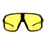Xloop Mens HD Night Driving Lens Oversized Shield Sport Plastic Sunglasses