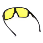 Xloop Mens HD Night Driving Lens Oversized Shield Sport Plastic Sunglasses