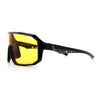 Xloop Mens HD Night Driving Lens Oversized Shield Sport Plastic Sunglasses