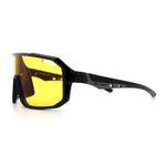 Xloop Mens HD Night Driving Lens Oversized Shield Sport Plastic Sunglasses