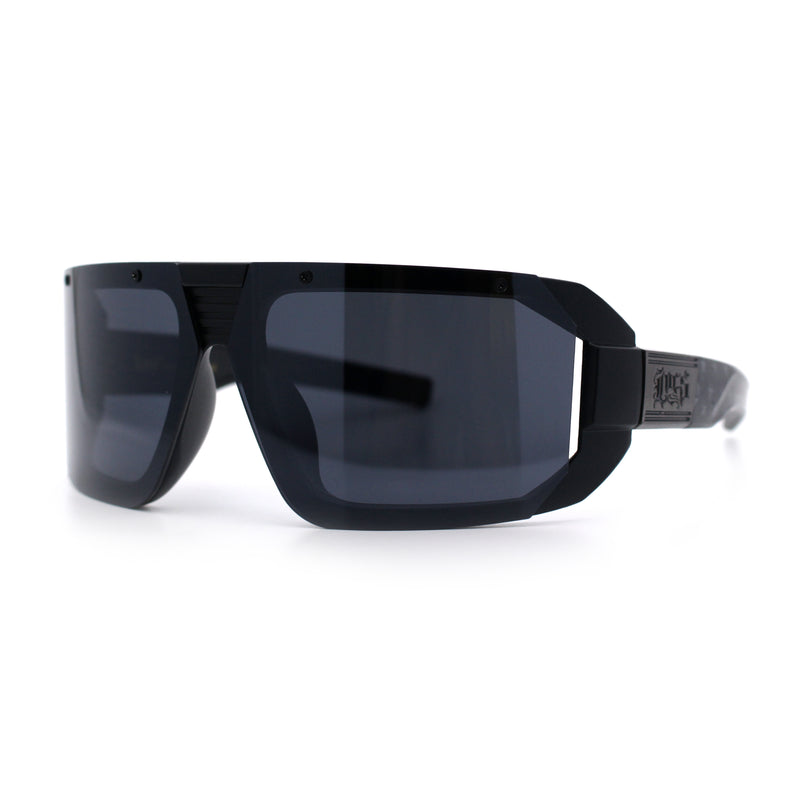 Locs USA Flag Oversized Wrap Around Gangster Plastic Biker Sunglasses