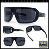Locs USA Flag Oversized Wrap Around Gangster Plastic Biker Sunglasses