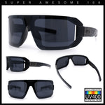 Locs USA Flag Oversized Wrap Around Gangster Plastic Biker Sunglasses