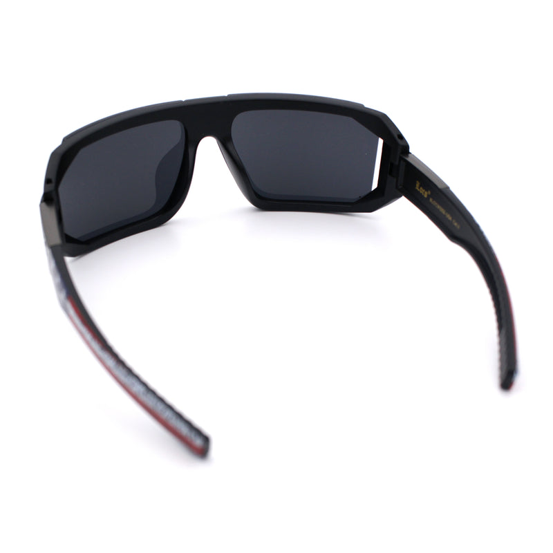 Locs USA Flag Oversized Wrap Around Gangster Plastic Biker Sunglasses