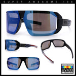 Locs USA Flag Oversized Wrap Around Gangster Plastic Biker Sunglasses