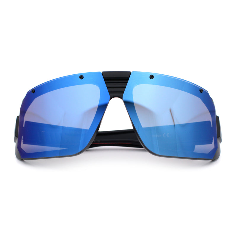 Locs USA Flag Oversized Wrap Around Gangster Plastic Biker Sunglasses