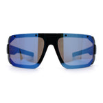Locs USA Flag Oversized Wrap Around Gangster Plastic Biker Sunglasses