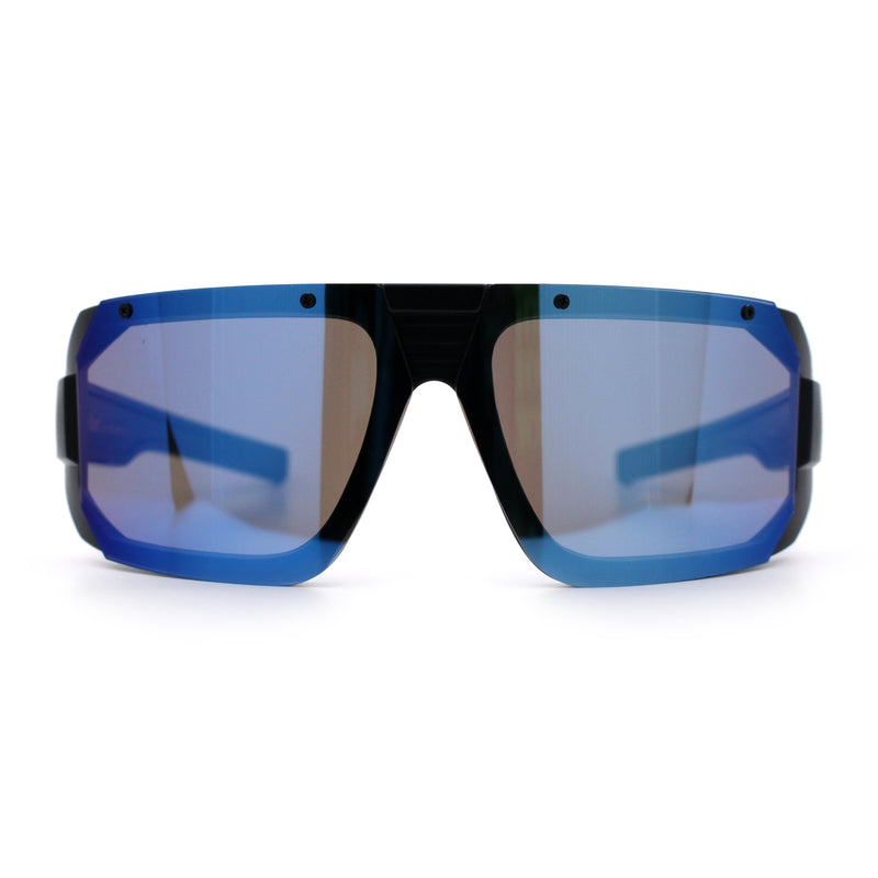 Locs USA Flag Oversized Wrap Around Gangster Plastic Biker Sunglasses
