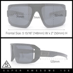 Locs USA Flag Oversized Wrap Around Gangster Plastic Biker Sunglasses