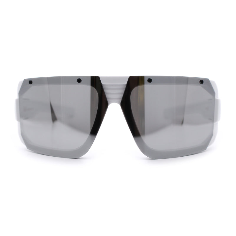 Locs USA Flag Oversized Wrap Around Gangster Plastic Biker Sunglasses
