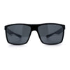 Locs Mens Classic 90s All Black Rectangular Gangster Plastic Sunglasses