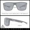 Locs Mens Classic 90s All Black Rectangular Gangster Plastic Sunglasses