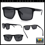 Polarized Gentlemanly Hipster Mens Sport Horn Rim Plastic Sunglasses