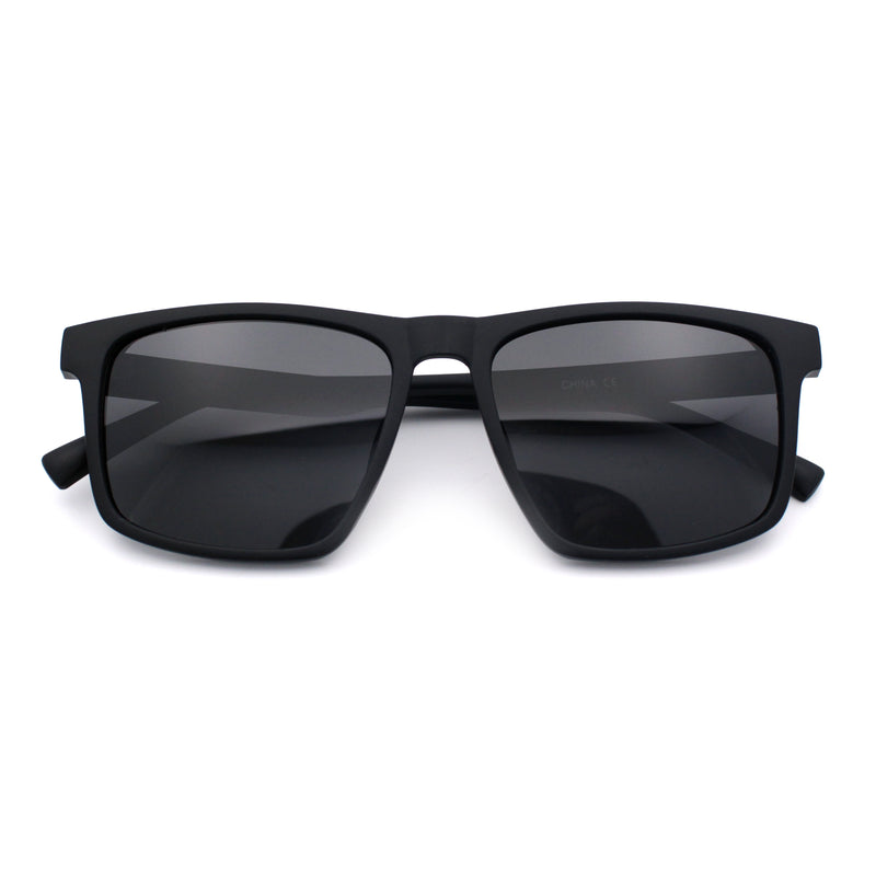 Polarized Gentlemanly Hipster Mens Sport Horn Rim Plastic Sunglasses