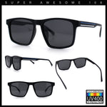 Polarized Gentlemanly Hipster Mens Sport Horn Rim Plastic Sunglasses