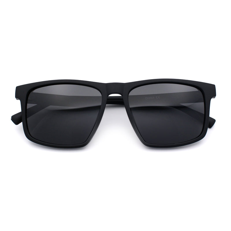 Polarized Gentlemanly Hipster Mens Sport Horn Rim Plastic Sunglasses