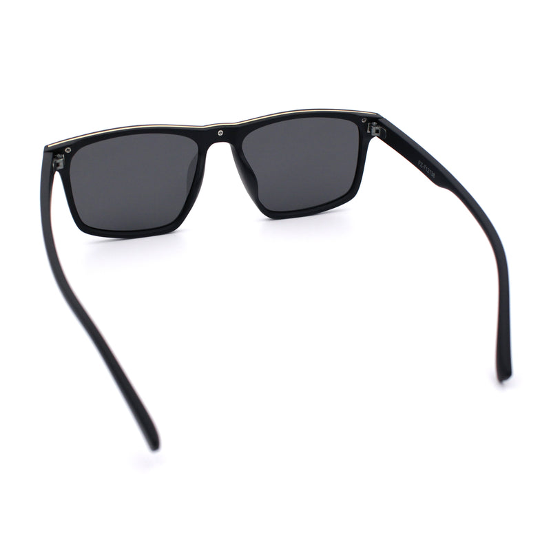 Polarized Gentlemanly Hipster Mens Sport Horn Rim Plastic Sunglasses