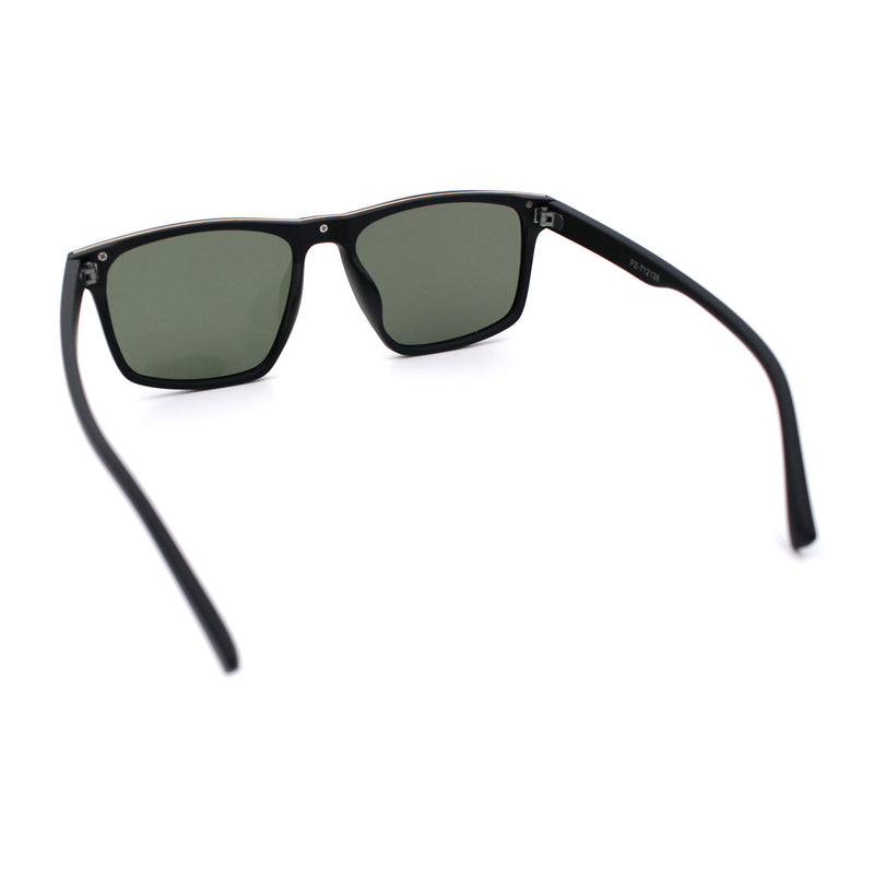Polarized Gentlemanly Hipster Mens Sport Horn Rim Plastic Sunglasses