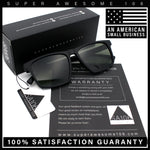 Polarized Gentlemanly Hipster Mens Sport Horn Rim Plastic Sunglasses