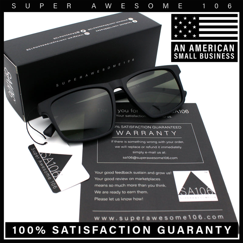 Polarized Gentlemanly Hipster Mens Sport Horn Rim Plastic Sunglasses