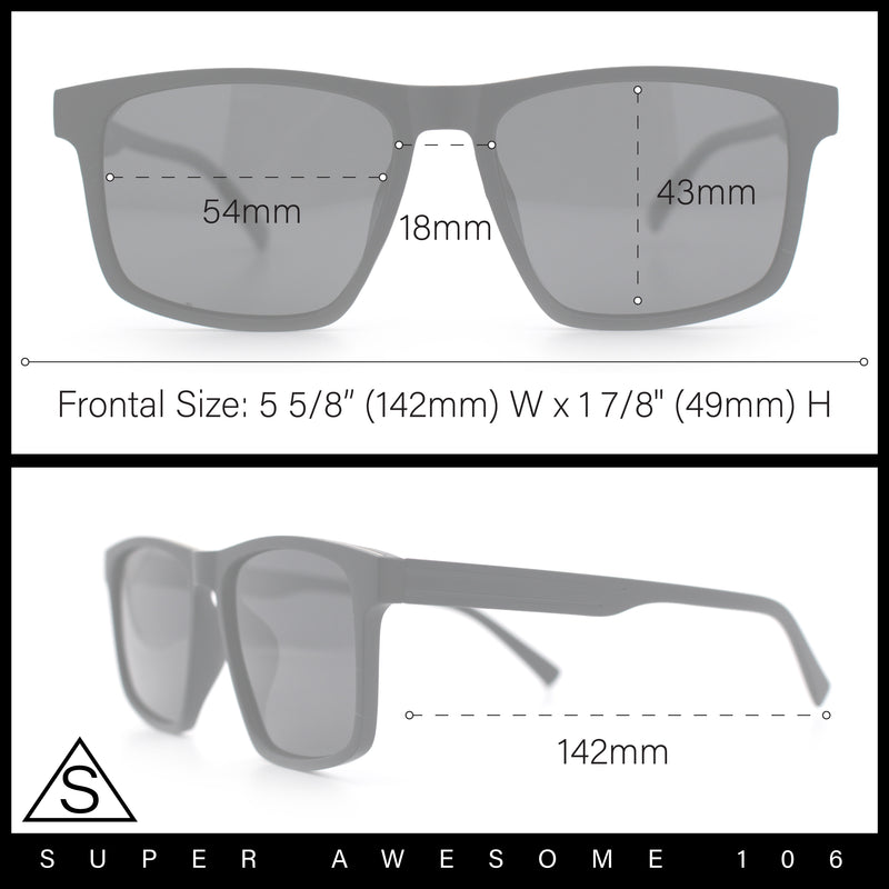 Polarized Gentlemanly Hipster Mens Sport Horn Rim Plastic Sunglasses