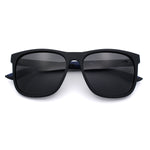 Polarized Classic Gentleman Mens Simple Sporty Horn Rim Plastic Sunglasses