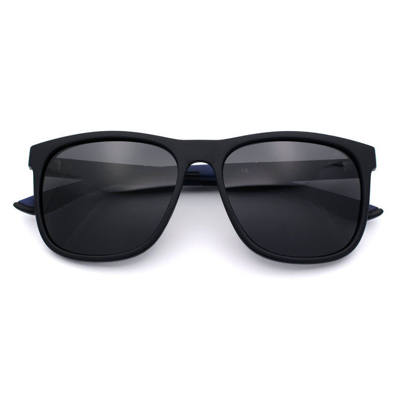 Polarized Classic Gentleman Mens Simple Sporty Horn Rim Plastic Sunglasses