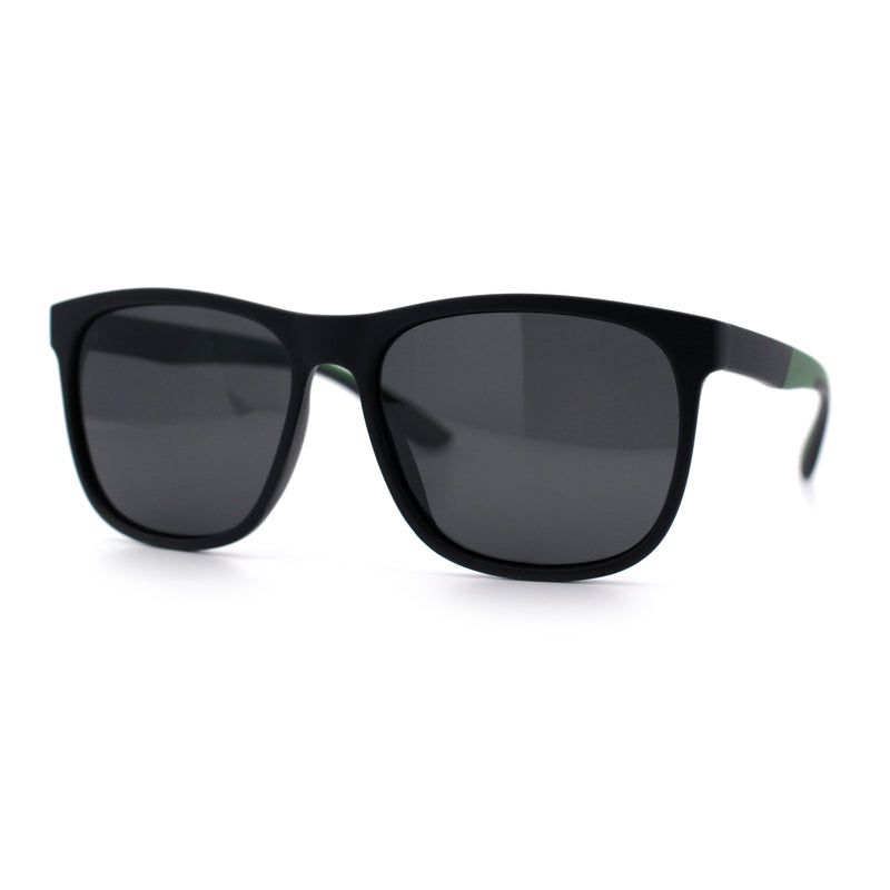 Polarized Classic Gentleman Mens Simple Sporty Horn Rim Plastic Sunglasses