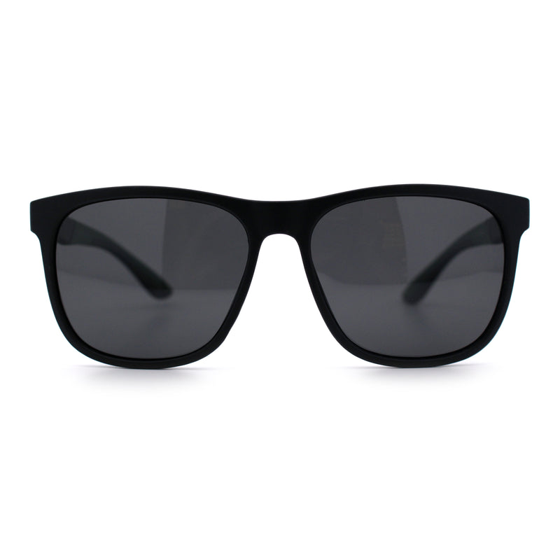 Polarized Classic Gentleman Mens Simple Sporty Horn Rim Plastic Sunglasses